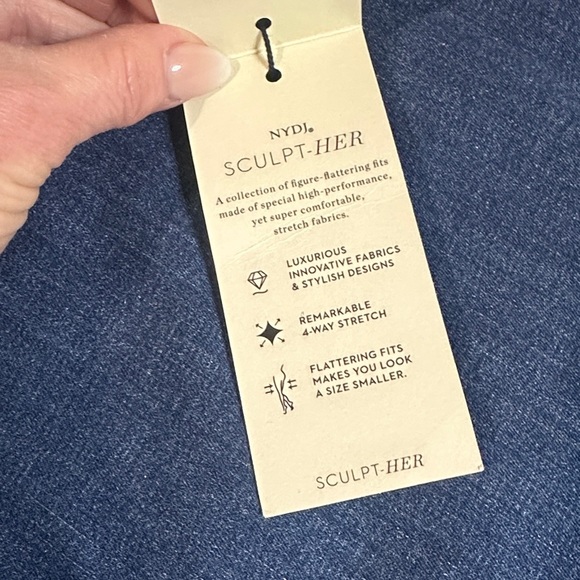 NYDJ SculptHer Teresa Wide Leg Pull On Jeans, Size 1X, NWT - Picture 2 of 6